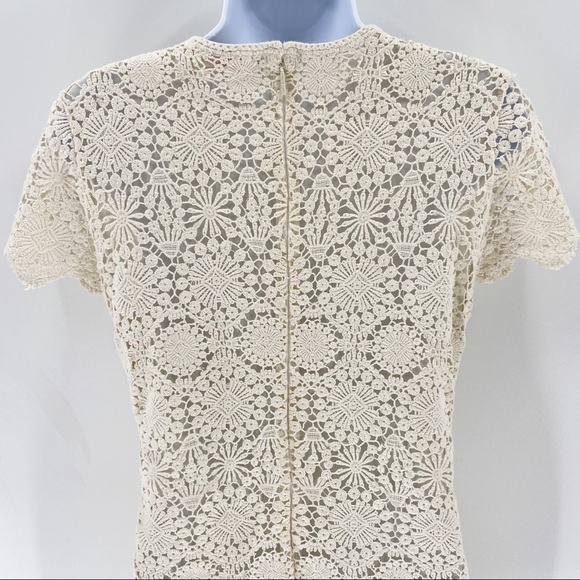 Tory Burch Trixy Ivory Crochet Dress Size XS - Picture 7 of 11